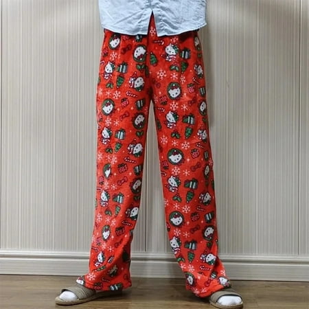 Sonic Pj Pantshello Kitty Plush Pajama Pants - Warm Fleece Trousers For  Winter