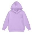 thumbnail image 2 of LUOGENLI Hoodies for Boys 14-16 Boys and Girls Hoodies & Sweatshirts Long Sleeve Pullover Solid Casual Outerwear Cozy Lined Hooded Sweater for Toddler to Teen Purple Size 3-4 Years, 2 of 5
