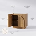 thumbnail image 3 of Nathan James Iris Mid-Century Modern Accent Cabinet, Wooden Sideboard Credenza with Arched Cabinet Doors and Adjustable Shelves for Kitchen or Living Room, 3 of 13