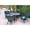 Baby Blue, variant on Jeco 5pc Windsor Black Wicker Dining Set - Midnight Blue Cushions