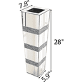 thumbnail image 2 of SHYFOY Glass Floor Vase with Crushed Diamond Inlay Mirror Vase Silver Large Size for Home Decor, 2 of 10