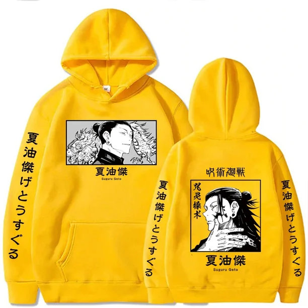 Sudaderas con capucha de Anime Jujutsu Kaisen Suguru Geto, ropa de calle Harajuku de Anime, Jersey, Tops de invierno, sudaderas de gran tamaño