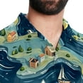 thumbnail image 5 of Atlas Men's Short Sleeve Hawaiian Beach Poplin Shirt Casual Printed Button Down Summer Unisex Shirt, 5 of 6