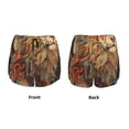 thumbnail image 3 of Rateoe Majestic Cosmic Lion Printed 2 in 1 Women's Workout Shorts for Athletic Gym Running Shorts with Phone Pockets-X-Large, 3 of 7