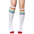 thumbnail image 1 of HSHDLDF Premium Striped Adult Knee High Tall Athletic Skater Tube Socks, 1 of 3