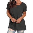 thumbnail image 4 of Womens T Shirts Short Sleeve Crewneck Loose Summer Spring Tops Short Sleeve Oversized T Shirts Fashion Basic Casual Tee Clothes 2025 Trendy, 4 of 4