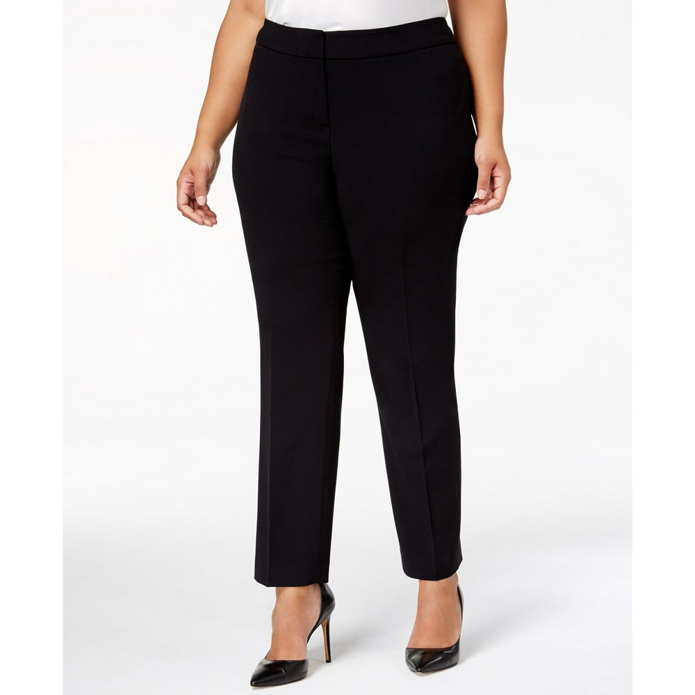 Nine West Nine West Plus Size StraightLeg Pants Black 22W Walmart