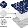 thumbnail image 5 of Dark Blue Christmas Snowflake Pattern Bathroom Rugs Sets 3 Piece,Toilet Cover Set,Absorbent Non Slip Bathroom Mats Sets with U-Shaped Contour Rug Toilet Rug Set, 5 of 5