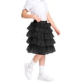 thumbnail image 2 of XXWXYD Girls Half Skirt Tulle Laye𝗋ed Cake Yarn Petticoat Vintag𝖾 Rockabilly 50s Style Party Tutu Fluff𝗒 Retro Short Dress, 2 of 4