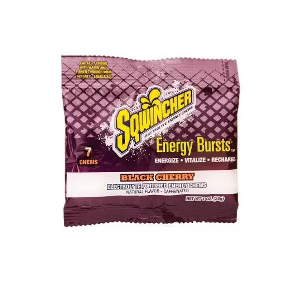 Sqwincher 1 Ounce Black Cherry Electrolyte Chews Yields 143 Ounces (7