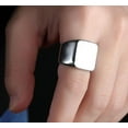 thumbnail image 2 of Stainless Steel Signet Ring Black Silver Gold Classical Cocktail Husband Father Valentine, 2 of 5