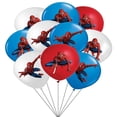 thumbnail image 3 of Globos de látex de 12 pulgadas con temática de Spiderman de Disney, juguetes de decoración para fiestas de cumpleaños de niños, suministros para fiestas de baby shower, 10, 20 o 30 unidades, 3 of 4