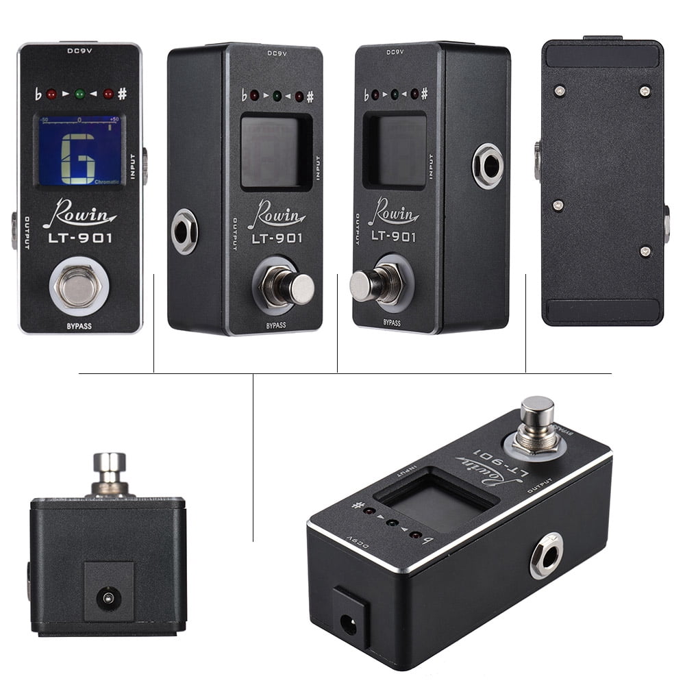 Elowen Pedal Effect Effect Mini Chromatic Guitar Tuner Pedal Effect True Bypass LCD Display