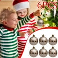 thumbnail image 3 of AYktou 6 Pcs Christmas Balls Ornaments, 2.3 Inch Double Rhombus Embossed Plated Christmas Tree Decorative Hanging Ball, Ornaments Hanging Pieces for Xmas Birthdays Festive Party Decoration, 3 of 6