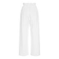 thumbnail image 4 of Baqcunre Winter Pants for Women,Casual Pants Ladies Solid Color Pleated Pocket Pants Ladies Cotton Slacks Ladies,Pants for Women 2023 Women's Pants Womens Joggers With Pockets White 3XL, 4 of 5