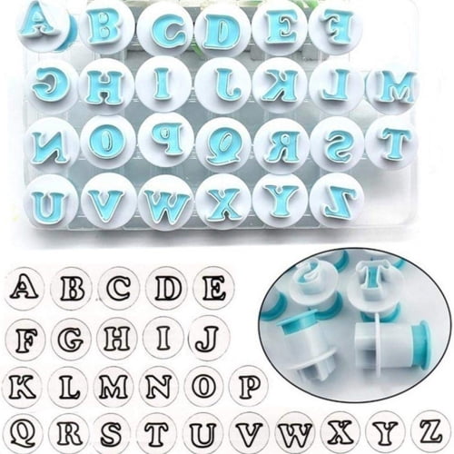 2-Pack Alphabet Cookie Stamp Press – Letters & Numbers, Embossing Cutter For Baking Fun 11 thumbnail image