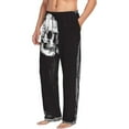 thumbnail image 6 of Sigee Gothic Skull Drape print Men's Pajama Pants Lounge Sleep Bottoms with Elastic Waistband and Pockets-Small, 6 of 6