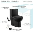 thumbnail image 6 of Swiss Madison Sublime Matte Black Ceramic Elongated 12in, 1.1/1.6 GPF Toilet, 6 of 15