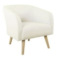 thumbnail image 5 of HomePop Sherpa Modern Wood and Fabric Accent Chair in Cream Finish, 5 of 5