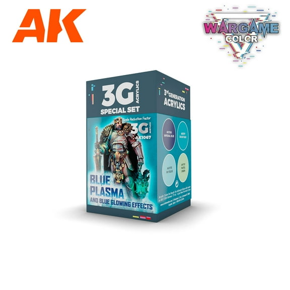 AK Interactive Wargame Color Set Blue Plasma and Glowing Effect AKI 1067