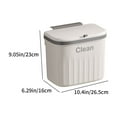 thumbnail image 3 of Dvkptbk Rubbish Bin Kitchen Waste Bin Wall-Mounted Suitable for Household Bathroom Kitchen Bedroom with Lid Waste Basket Kitchen Waste Special Storage Bin Home Essentials, 3 of 8