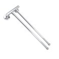 thumbnail image 2 of Soporte de pared de acero inoxidable, toallero abatible hacia afuera, 2/3/4 barras, brazo plegable, colgador giratorio, toallero, organizador de Juegos de accesorios de baño plata 345*135*43mm Kearding JJ25281-01B, 2 of 6