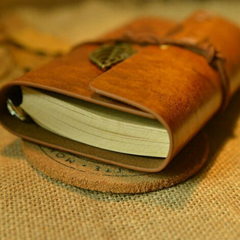 Leather Bound Journal - A5 Handmade Antique Deckle Edge Paper - Leather  Sketchbook - Book of Shadows Thick Journal - Vintage Notebook for Men Women