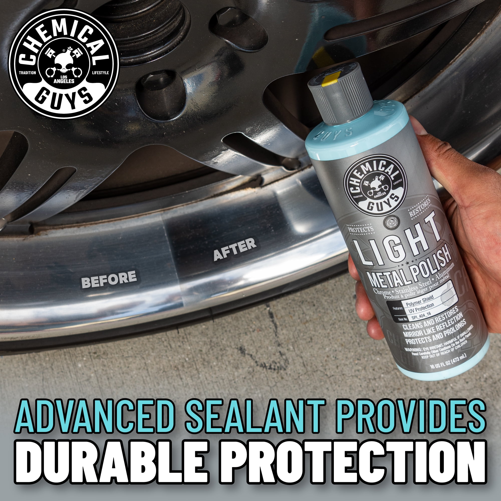 Chemical Guys SPI_402_16, Heavy Metal Polish Restorer and Protectant, (Safe  for Cars, Trucks, SUVs, RVs, Motorcycles, and More) 16 fl oz