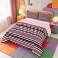 thumbnail image 2 of Erosebridal Geometric Lines Pattern Queen Comforter Set,Abstract Striped Comforter Sets Queen,Pink Reversible,3pcs,1 Comforter and 2 Pillowcases, 2 of 7