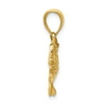 thumbnail image 2 of 14k Yellow Gold Polished Open-Backed Bass Fish Pendant, 2 of 4