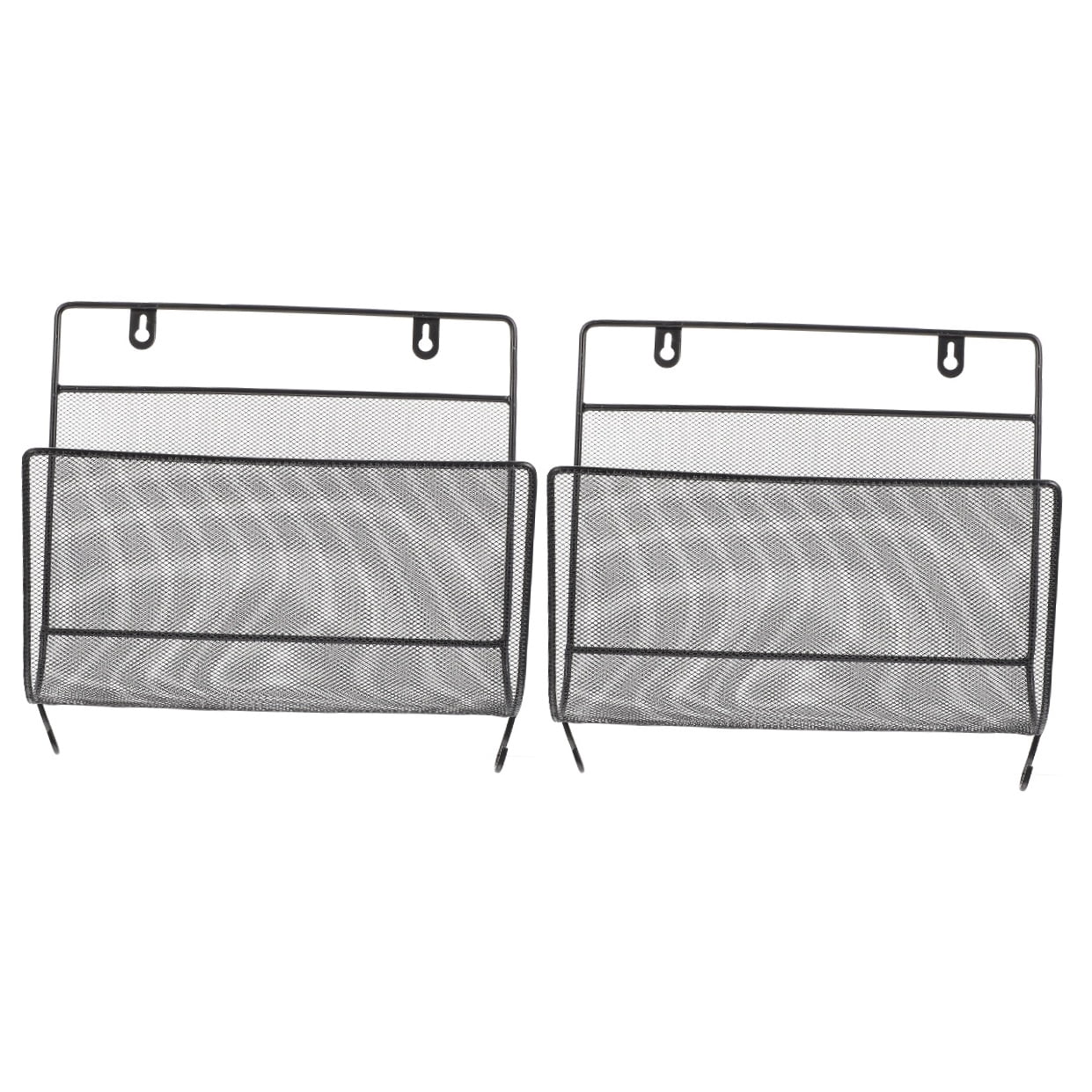 Raindrops 2pcs Hanging Wall File Organizer Wall Mount File Folder Book Iron Storage Rack