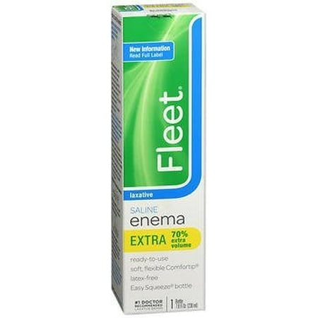 Fleet Enema, Ready-to-Use Saline Laxative 7.8 fl oz, Pack of