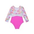 thumbnail image 4 of iEFiEL Kids Big Little Girls One-piece Swimsuit Zippered Rash Guard Bathing Suit Pink Hearts 12, 4 of 7
