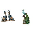 thumbnail image 1 of Escultura Moderna De Resina De Elefante Y Pavo Real, Adorno Artístico, Artesanía Coleccionable Para Escritorio, Estante, Dormitorio, Oficina, Sala De Estar, Estantería, Decoración Del, 1 of 8