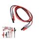 thumbnail image 1 of Kit De Cables De Prueba De Multímetro 1000V 10A Rojo Negro Reemplazable Con Conectores De Banana De 4 Mm Y Pinzas De Cocodrilo Y Ganchos De Prueba Y Sondas De Prueba Para Placa De Circuito De Medidor Eigraketly TO001580-00, 1 of 7