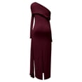 thumbnail image 7 of Conairie Maternity Dress for Baby Shower Photoshoot Pregnancy off Shoulder Midi Dress Long Sleeve Elegant Flowy Wedding Dress M, 7 of 7
