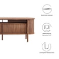 thumbnail image 2 of Cadence 71" Curved TV Stand in Walnut, 2 of 10