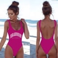 thumbnail image 2 of MDUKONU Women's Swimwear Ruffled One Piece Purple S, 2 of 5