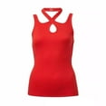 thumbnail image 3 of yunLCZ Square Neck Tank Top Sexy Women's Strap Neck Tight Tank Top With Crossed Neck Summer Sleeveless Tops, 3 of 3