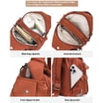 thumbnail image 4 of Guardurnaity Mochila multibolsillos para mujer, bolso para mujer, mochila de color sólido Stay – Mochila informal para mujer, ideal para Mochilas Caqui, 4 of 6