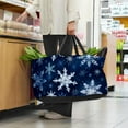 thumbnail image 6 of Snowflake Large Capacity Reusable Foldable Beach Bag | Oxford Cloth Beach Bag, Laundry Organizer, and Decorative Box, 6 of 7