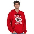 thumbnail image 3 of Funny Poker Hand Nevada NV Tourism Men's Big & Tall Graphic Zip Up Hoodie Brisco Brands 2X, 3 of 5