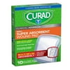Curad Clinical Advances Super Absorbent Wound Pads 3inc x 3inc, Small, 10 Ea, 3 Pack