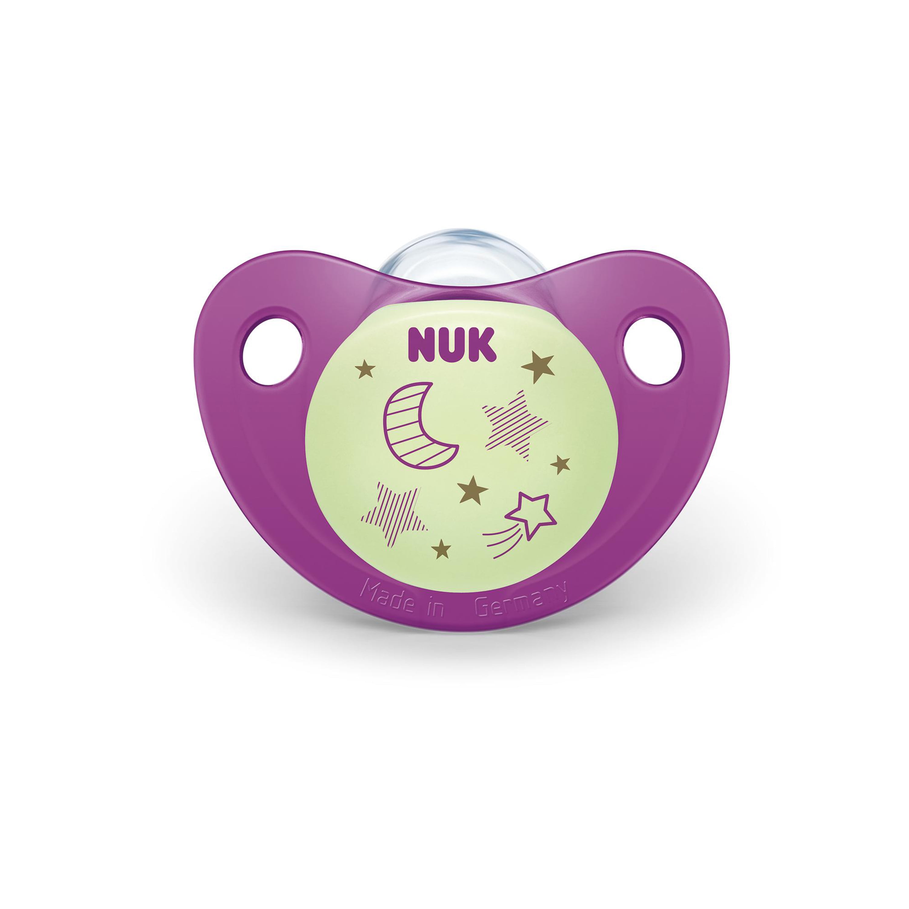 NUK CuteasaButton GlowintheDark Orthodontic Pacifiers, Girl, 618