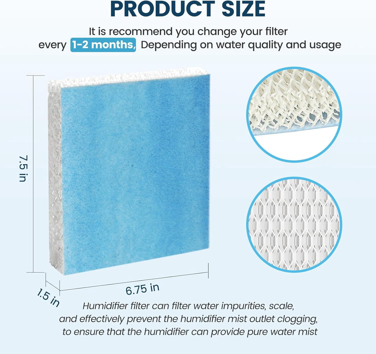 Anbaboys 4 Pack Humidifier Wicking Filter T Replacement for Honeywell Top Fill Tower Humidifier HEV615 HEV620, HFT600 Filter T
