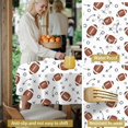 thumbnail image 5 of Football Arrow White Pattern Round Tablecloth 70"x70", Wrinkle Resistant Wipeable Table Cover for Kitchen Dining Room Picnic Patio and Party, 5 of 6