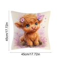 thumbnail image 4 of Throw Pillow Cover 18x18 Inch Cute Patterns Print Soft Breathable Hidden Zipper Decorative for Sofa Living Room by MPOISVA, 4 of 7
