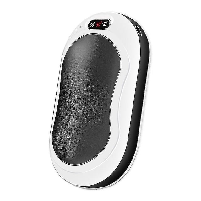 3 en 1 Calentador de manos eléctrico Banco de energía Calentador de bolsillo recargable Linterna LED - Negro Kuyhfg Sin marca