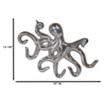 thumbnail image 2 of 18"L Nickel Plated Aluminum Nautical Marine Sea Octopus Wall Decorative Plaque, 2 of 9