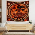 thumbnail image 5 of Boho Decor Tapestry Aesthetic, for Office Bedroom College House Living Room 51x59in, Washable Boho Tribal Tapestry Curtain, Decorative Sophistication Geometric Shapes Mandala Wall Hanging Tapestry, 5 of 5